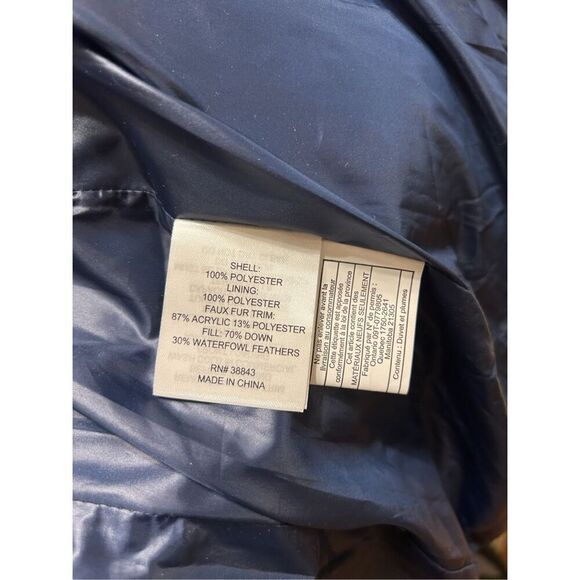 TAHARI WOMENS WINTER Faux Fur HOODED PUFFER COAT Size Small Sangria - Picture 9 of 11